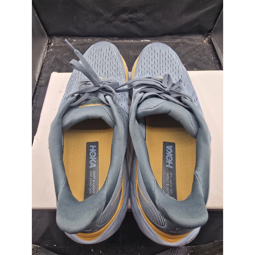 Size 11.5 - Hoka One One HOKA Clifton 8 Goblin Blue Mountain Spring - Picture 3 of 7